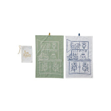 Load image into Gallery viewer, Cotton Slub Tea Towels w/ Kitchen Scene &amp; Loops (Set of 2 in Bag)
