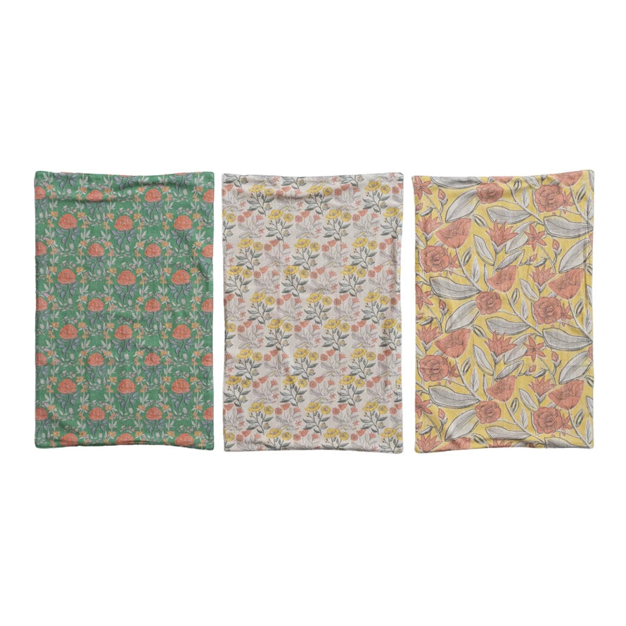 Cotton Printed Tea Towel & Terry Back (3 Styles)