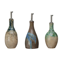 Load image into Gallery viewer, 10 oz. Stoneware Oil Cruet (3 Styles)
