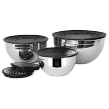 Load image into Gallery viewer, Stainless Steel 9-Piece Mixing Bowl Set
