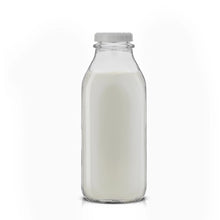 Load image into Gallery viewer, Reusable Clear Glass Milk Bottle with Lid
