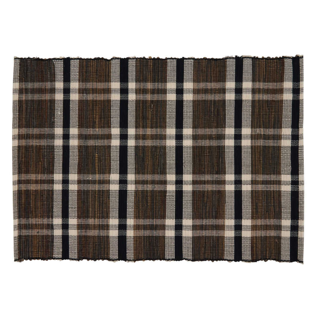 Plaid Woven Water Hyacinth Placemat
