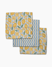 Load image into Gallery viewer, Geometry Lemon Waves Dishcloth Set
