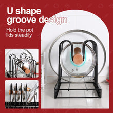 Load image into Gallery viewer, Adjustable Pot Rack Kitchen Storage Organizer - Black [Online Only]
