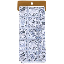 Load image into Gallery viewer, Indigo Tile Kitchen Towel

