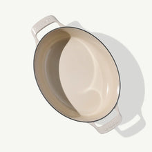 Load image into Gallery viewer, Made In Oval Enameled Cast Iron Dutch Oven Antique White
