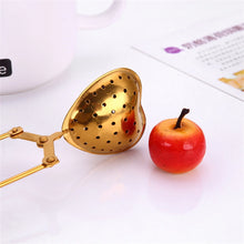 Load image into Gallery viewer, Heart-Shaped Stainless Steel Tea Infuser w/Gold Finish
