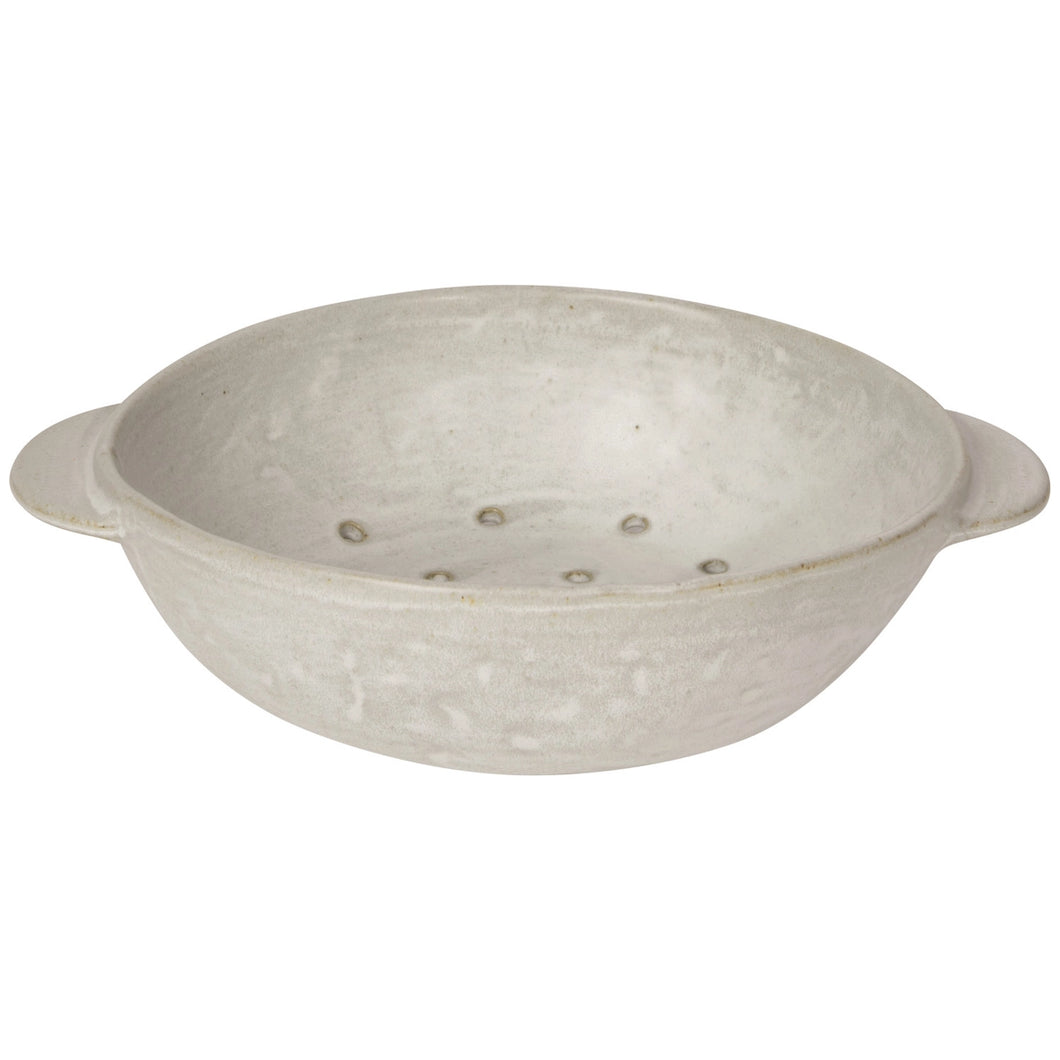 Ivory Stoneware Fruit Bowl/Berry Strainer