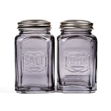 Load image into Gallery viewer, Retro Glass Salt &amp; Pepper Set - Gray
