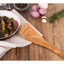 Load image into Gallery viewer, Eddingtons Italian Olive Wood Wide Spatula, 12.5in
