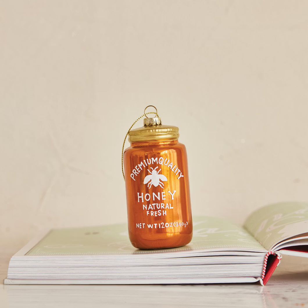 Glass Honey Jar Ornament