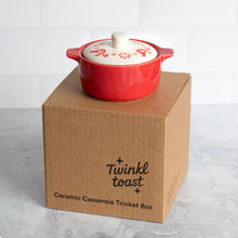 Load image into Gallery viewer, Pyrex-Inspired Friendship Casserole Ceramic Trinket Box [Online Only]
