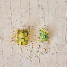 Load image into Gallery viewer, Glass Pickles on Fork Ornament

