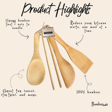 Load image into Gallery viewer, Bamboo Kitchen Utensil Set | 4 Pieces [Online Only]
