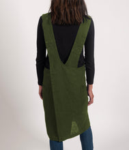 Load image into Gallery viewer, KAF Home Firenze 100% Stone Washed Linen  Cross Back Smock Apron-Assorted Colors [Online Only]
