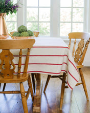 Load image into Gallery viewer, Red Stripe Linen Tablecloth [Online Only]
