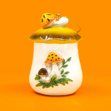 Load image into Gallery viewer, Merry Mushroom-Inspired 70s Hand-Painted Christmas Ornament [Online Only]
