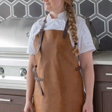 Load image into Gallery viewer, Messermeister Vintage Amber Leather Apron [Online Only]
