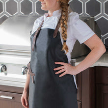 Load image into Gallery viewer, Messermeister Vintage Black Leather Apron [Online Only]
