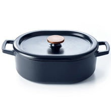 Load image into Gallery viewer, Alva Cast Enamel Oval Dutch Oven Black — 6 QT. [Online Only]
