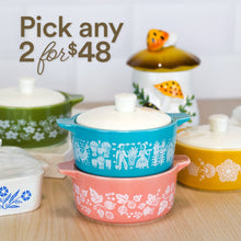 Load image into Gallery viewer, Mini Cornflower Trinket Box – Corning Ware–Inspired Casserole [Online Only]
