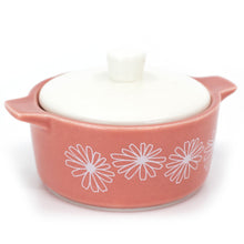 Load image into Gallery viewer, Pyrex-Inspired Pink Daisy Casserole Ceramic Trinket Box [Online Only]
