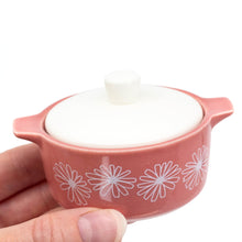 Load image into Gallery viewer, Pyrex-Inspired Pink Daisy Casserole Ceramic Trinket Box [Online Only]
