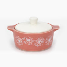 Load image into Gallery viewer, Pyrex-Inspired Pink Daisy Casserole Ceramic Trinket Box [Online Only]
