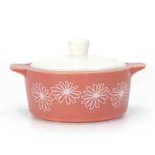 Load image into Gallery viewer, Pyrex-Inspired Pink Daisy Casserole Ceramic Trinket Box [Online Only]
