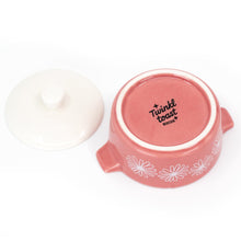 Load image into Gallery viewer, Pyrex-Inspired Pink Daisy Casserole Ceramic Trinket Box [Online Only]
