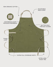 Load image into Gallery viewer, KAF Home Rooted Sustainable Chef's Apron-Various Colors [Online Only]
