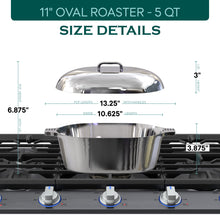 Load image into Gallery viewer, Oval Dutch Oven with Lid - 5 Quart (11 Inch) [Online Only]
