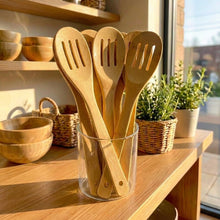 Load image into Gallery viewer, Bamboo Spatula | Slotted Spoon [Online Only]
