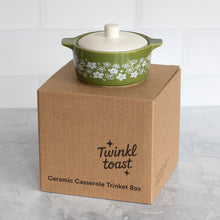 Load image into Gallery viewer, Pyrex-Inspired Spring Blossom Casserole Ceramic Trinket Box [Online Only]
