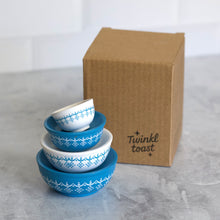 Load image into Gallery viewer, Mini Pyrex-Inspired Mixing Bowls – Retro Stackable Display Set [Online Only]
