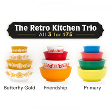 Load image into Gallery viewer, Mini Pyrex-Inspired Mixing Bowls – Retro Stackable Display Set [Online Only]
