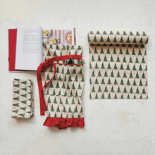 Load image into Gallery viewer, Stonewashed Cotton Printed Napkins w/ Christmas Tree Pattern (Set of 4)
