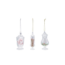 Load image into Gallery viewer, Glass Candy Jar Ornament with Faux Candy Inside (3 Styles)
