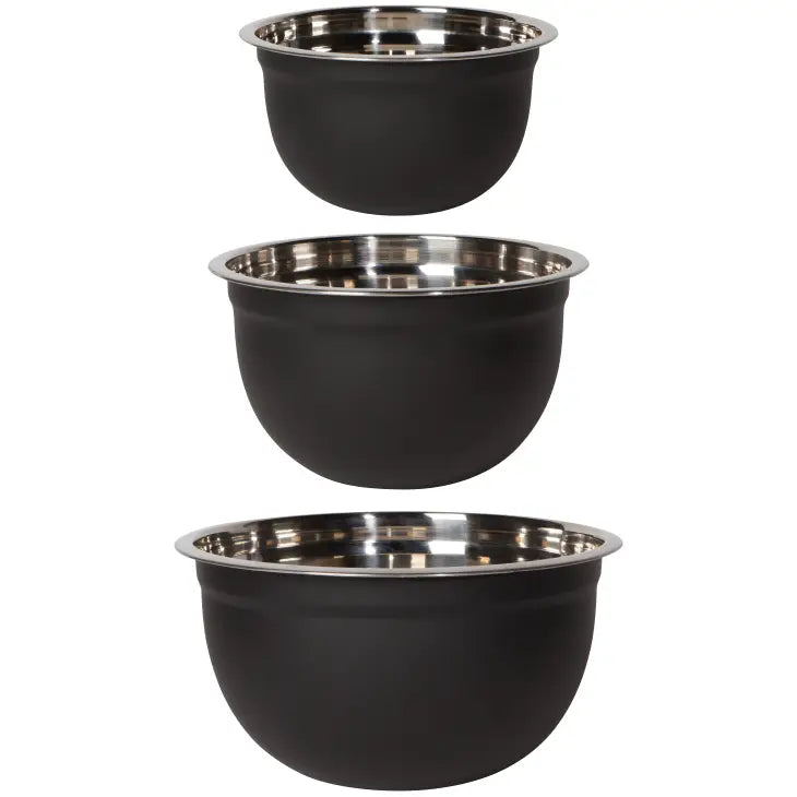 Matte Steel Mixing Bowls (set of 3)