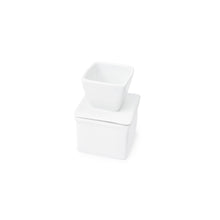 Load image into Gallery viewer, White Stoneware Butter Keeper
