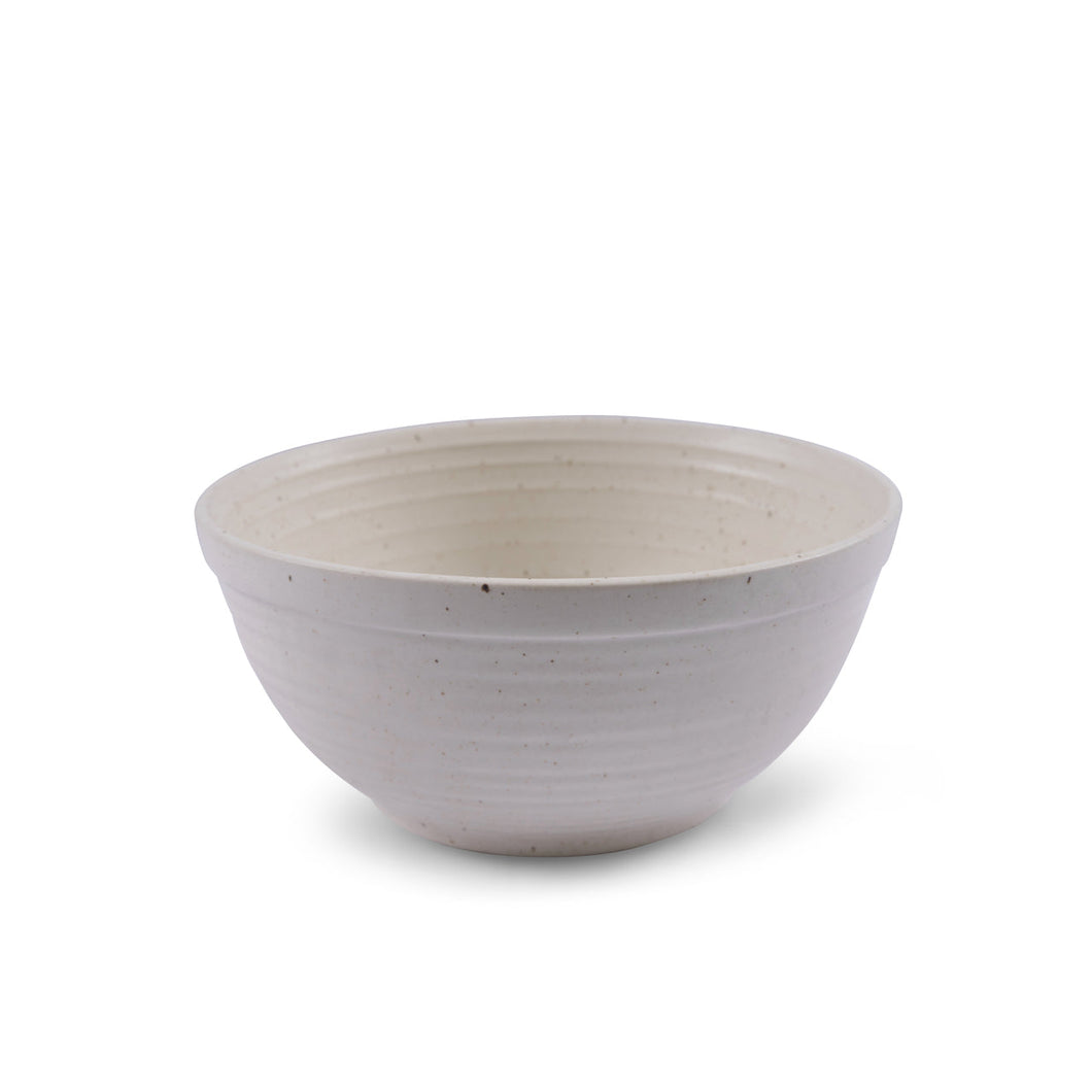 Ribbed Speckled Ceramic Salad Bowl (2 Styles)