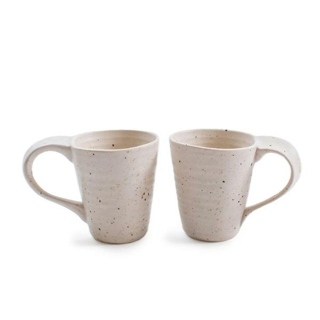 Ribbed Ceramic Speckled Coffee Mug