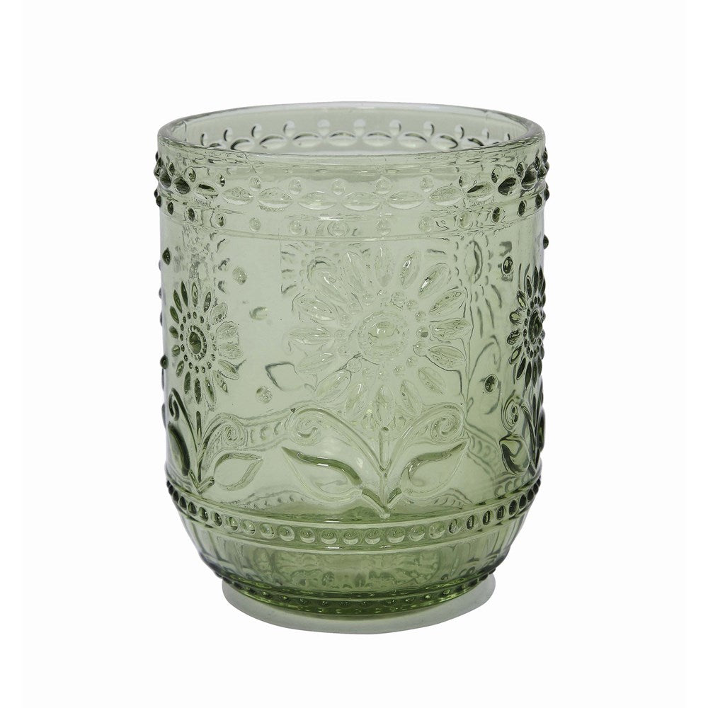 Embossed Drinking Glass (2 Colors)