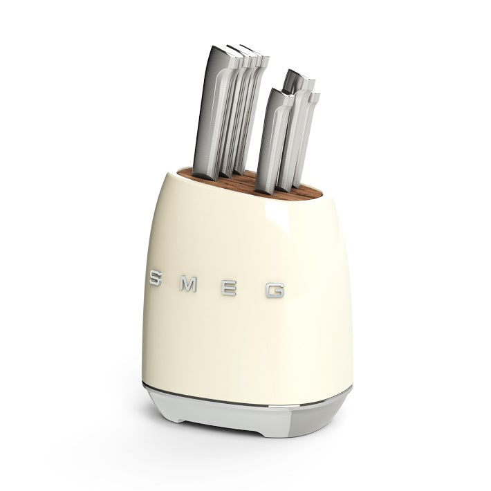 Smeg Knife Block with Knives (Can Special Order by Color)